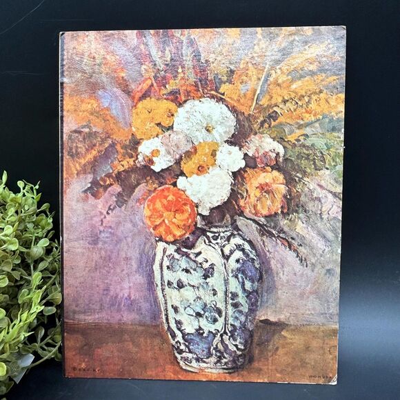 Textured Litho Winde Fine Prints “Delft Vase & Flowers " By Monet 8x10 - Picture 1 of 4